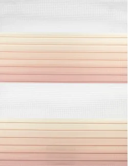 Ρολοκουρτίνα διπλή zebra ντεγκραντέ με πιέτα 78091-03 εκρού-ροζ