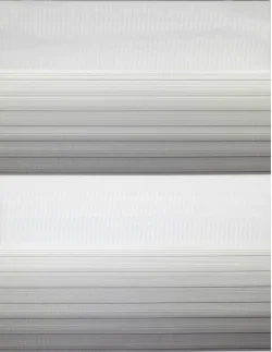Ρολοκουρτίνα διπλή zebra ντεγκραντέ με πιέτα 78091-04 λευκό-γκρι