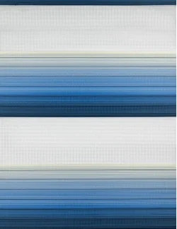 Ρολοκουρτίνα διπλή zebra ντεγκραντέ με πιέτα 78091-05 εκρού-μπλε