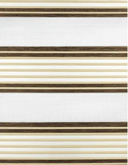 Ρολοκουρτίνα διπλή zebra με πιέτα 90181-02 ιβουάρ-μπεζ-καφέ