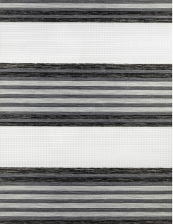 Ρολοκουρτίνα διπλή zebra με πιέτα 90181-06 γκρι-ανθρακί-μαύρο