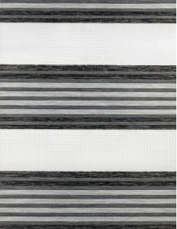 Ρολοκουρτίνα διπλή zebra με πιέτα 90181-06 γκρι-ανθρακί-μαύρο