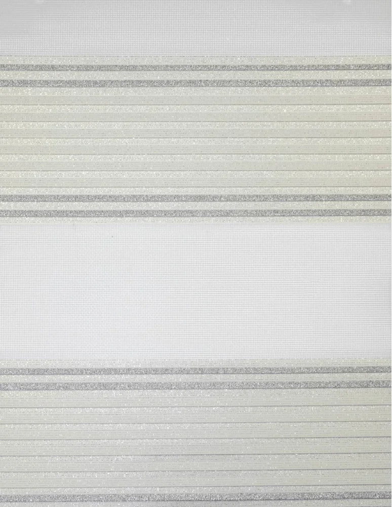 Ρολοκουρτίνα διπλή zebra RM-28 εκρού-ασημί