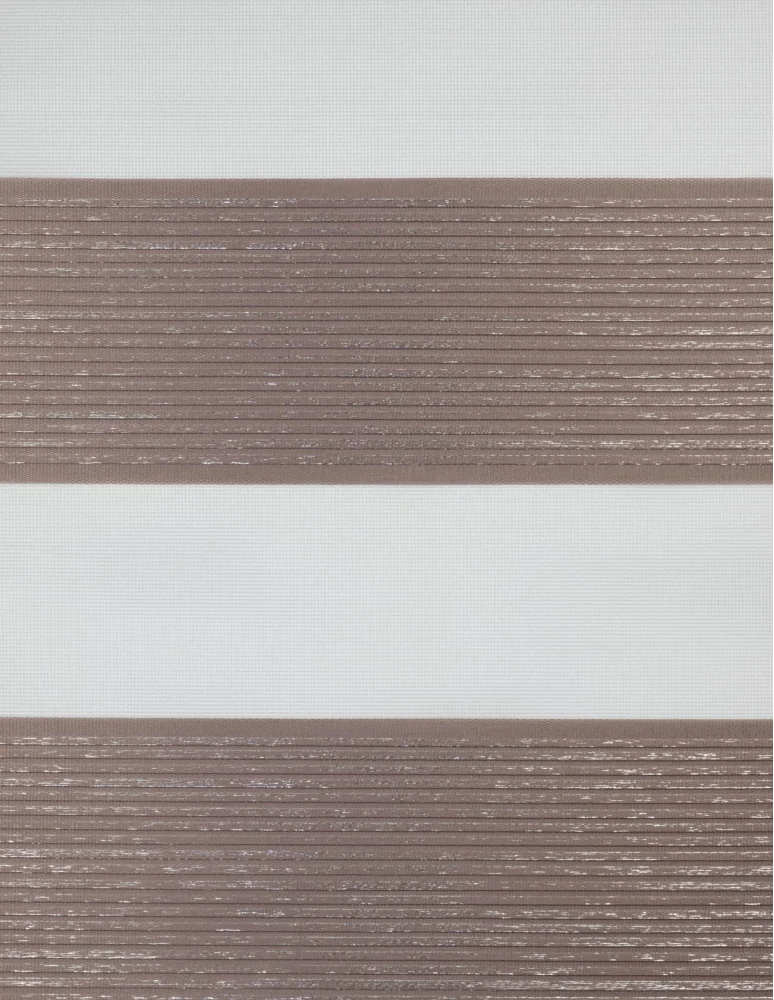 Ρολοκουρτίνα διπλή zebra RM-61 μόκα-ασημί