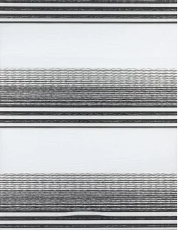 Ρολοκουρτίνα διπλή zebra ζακάρ με πιέτα Z-204-02 λευκό-μαύρο