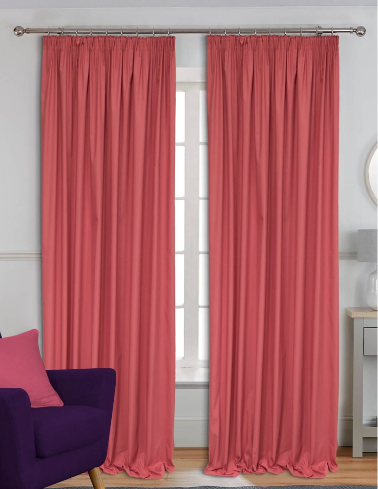 Έτοιμη κουρτίνα (200x280) - Λονέτα DECO ροζ + Δώρο δέστρα φουρκέτα, σε 78 χρώματα