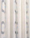 Έτοιμη ραμμένη κουρτίνα με ειδική τρέσα διπλής τοποθέτησης LUXURY - Γάζα Happy εκρού-σιέλ-μπλε ημιδιάφανη