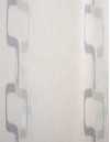 Έτοιμη ραμμένη κουρτίνα με ειδική τρέσα διπλής τοποθέτησης LUXURY - Γάζα Happy εκρού-σιέλ-μπλε ημιδιάφανη