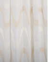 Έτοιμη ραμμένη κουρτίνα με ειδική τρέσα διπλής τοποθέτησης LUXURY - Γάζα ζακάρ εκρού-ιβουάρ-χρυσό ημιδιάφανη