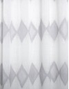 Έτοιμη ραμμένη κουρτίνα με ειδική τρέσα διπλής τοποθέτησης LUXURY - Γάζα ζακάρ lurex εκρού-γκρι-ασημί ημιδιάφανη