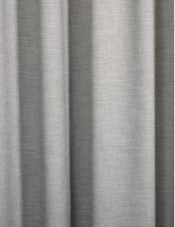 Έτοιμη ραμμένη κουρτίνα με ειδική τρέσα διπλής τοποθέτησης LUXURY - Ζακάρ Affinity γκρι αδιάφανο
