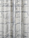 Έτοιμη ραμμένη κουρτίνα με ειδική τρέσα διπλής τοποθέτησης LUXURY - Ζακάρ μελανζέ γκρι-ασημί αδιάφανο