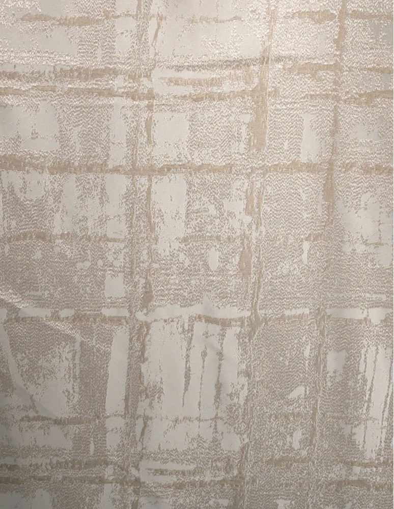 Έτοιμη ραμμένη κουρτίνα με ειδική τρέσα διπλής τοποθέτησης LUXURY - Ζακάρ μελανζέ μπεζ-λαδί-εκρού αδιάφανο