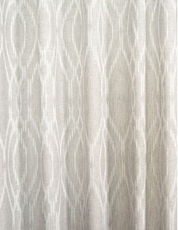 Έτοιμη ραμμένη κουρτίνα με ειδική τρέσα διπλής τοποθέτησης LUXURY - Ζακάρ Modern Linen γκρι ημιδιάφανο