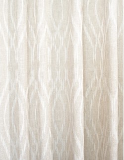 Έτοιμη ραμμένη κουρτίνα με ειδική τρέσα διπλής τοποθέτησης LUXURY - Ζακάρ Modern Linen μπεζ της άμμου ημιδιάφανο