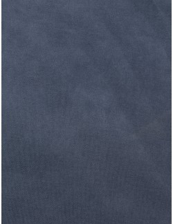 Έτοιμη ραμμένη κουρτίνα με κρίκους (140x280) - Βελουτέ viscose μπλε ραφ αδιάφανο