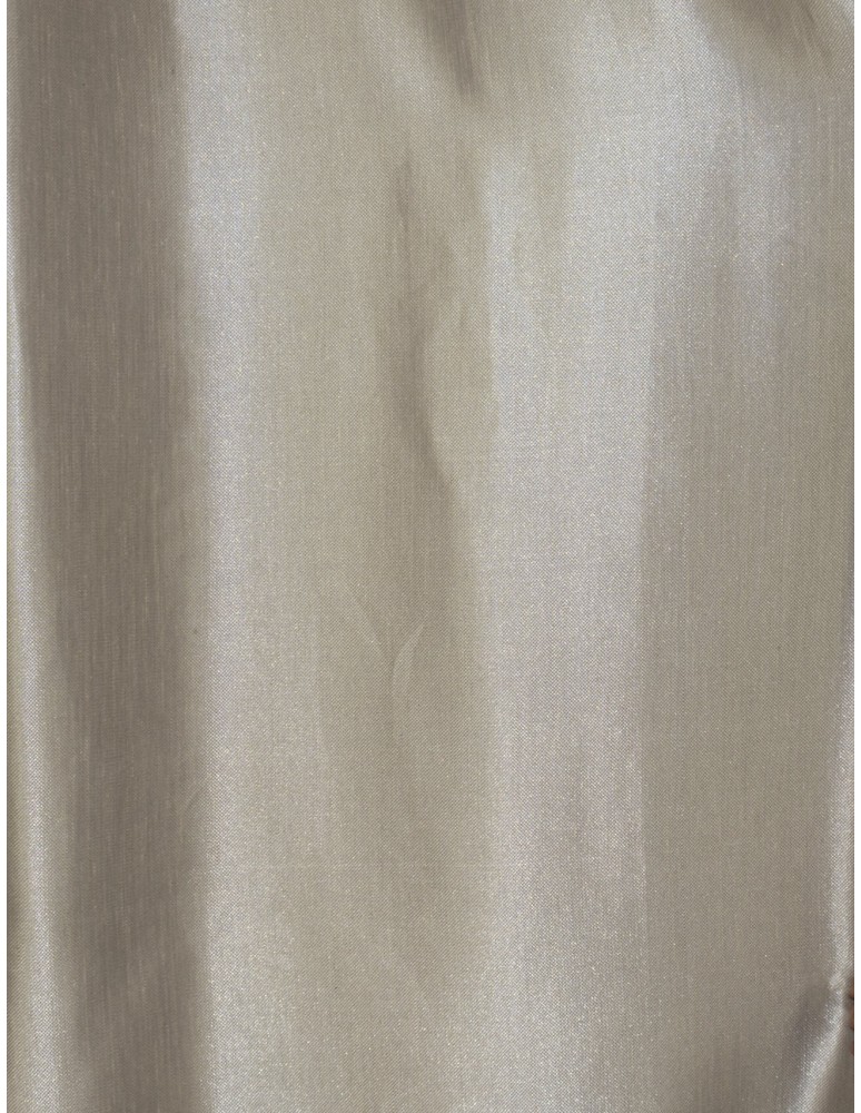 Έτοιμη ραμμένη κουρτίνα με κρίκους (140x280)- Ζακάρ μελανζέ γκρι-λαδί αδιάφανο