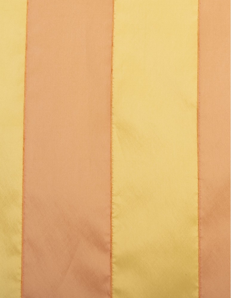 Έτοιμη ραμμένη κουρτίνα με κρίκους (200x280) - Ταφτάς πορτοκαλί-κίτρινο αδιάφανος
