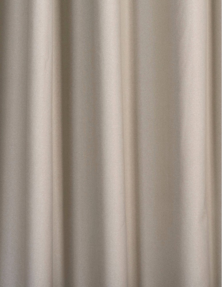 Έτοιμη ραμμένη κουρτίνα με κρίκους (200x280) - Ζακάρ γκρεζ μονόχρωμο αδιάφανο