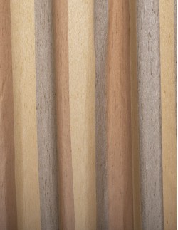 Έτοιμη ραμμένη κουρτίνα με κρίκους (200x280) - Ζακάρ καφέ-μόκα-μπεζ αδιάφανο