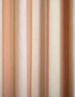 Έτοιμη ραμμένη κουρτίνα με κρίκους (200x280) - Ζακάρ κεραμιδί-μπεζ-σομόν αδιάφανο
