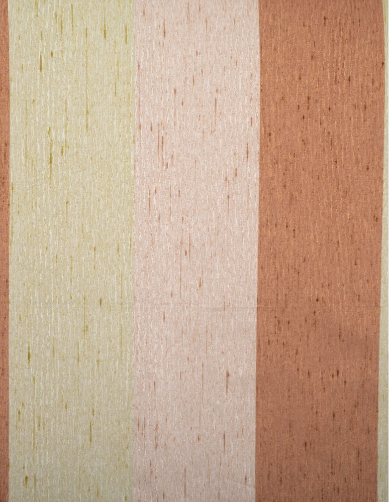 Έτοιμη ραμμένη κουρτίνα με κρίκους (200x280) - Ζακάρ κεραμιδί-μπεζ-σομόν αδιάφανο