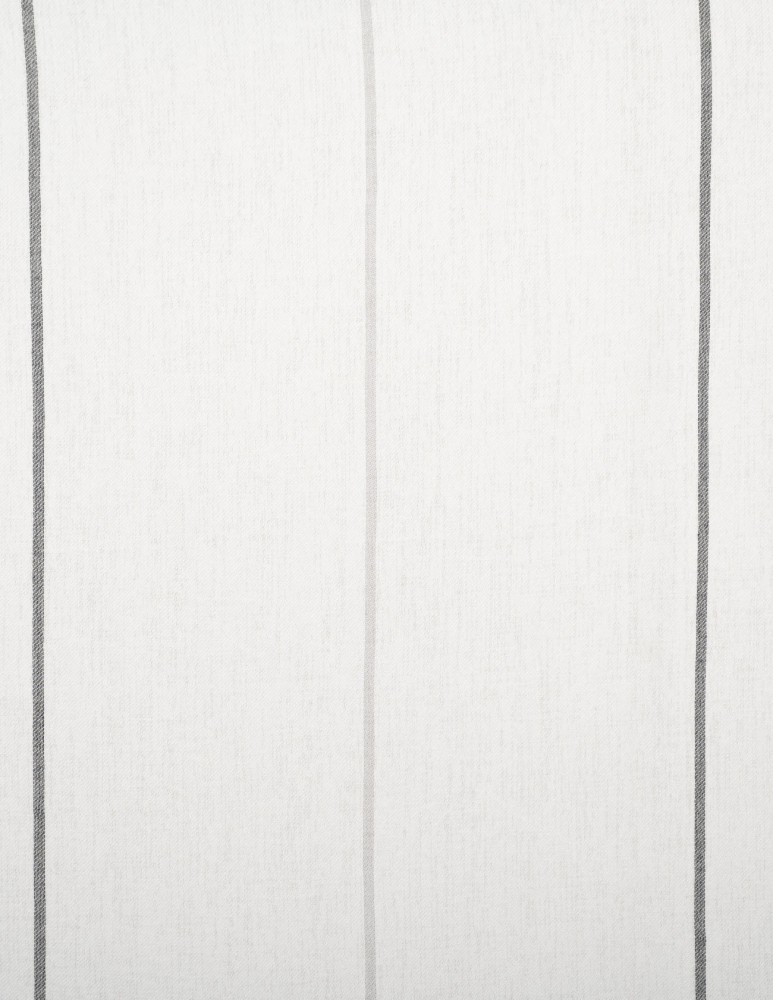 Έτοιμη ραμμένη κουρτίνα με κρίκους (200x280) - Ζακάρ λευκό-γκρι ημιδιάφανο