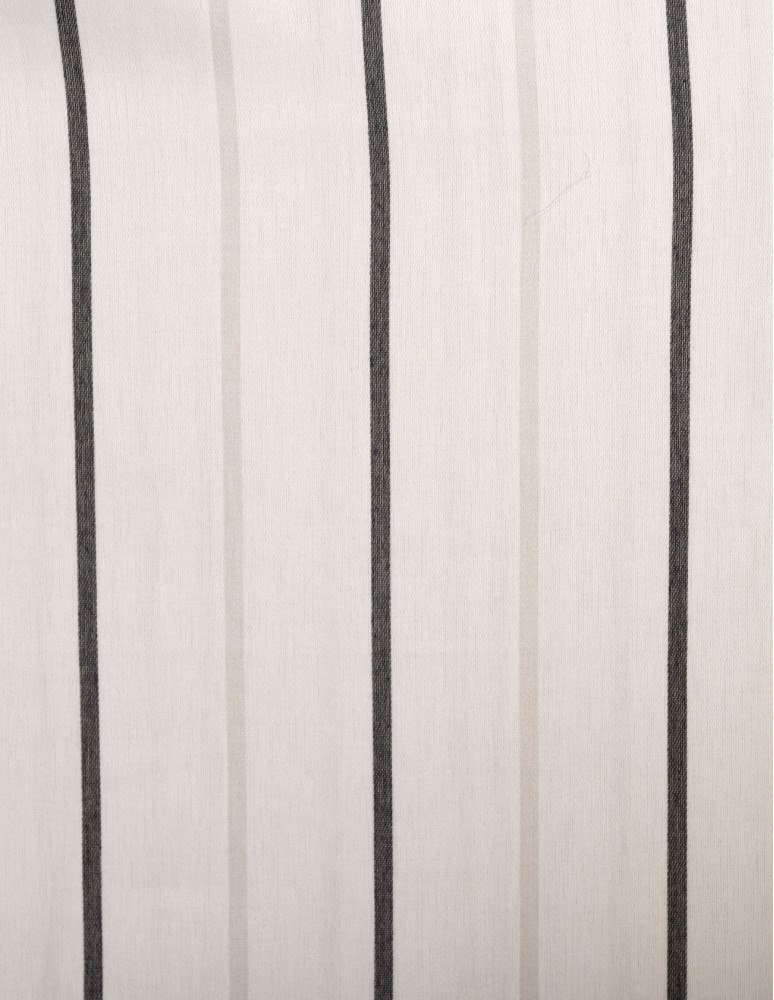 Έτοιμη ραμμένη κουρτίνα με κρίκους (200x280) - Ζακάρ λευκό-γκρι-μαύρο ημιδιάφανο