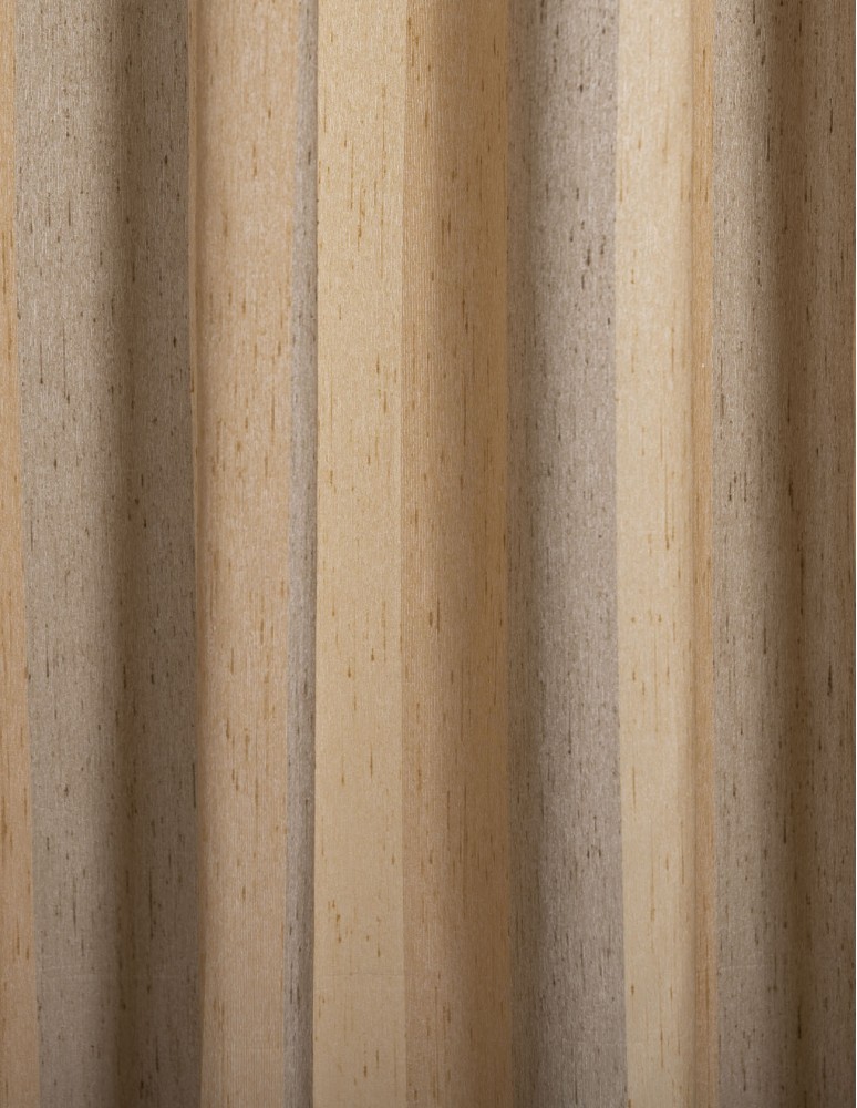 Έτοιμη ραμμένη κουρτίνα με κρίκους (200x280) - Ζακάρ μπεζ-καφέ αδιάφανο