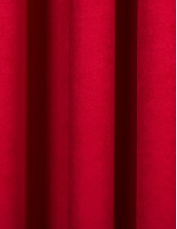 Έτοιμη ραμμένη κουρτίνα με κρίκους (200x283)- Velour Suet κόκκινη αδιάφανη