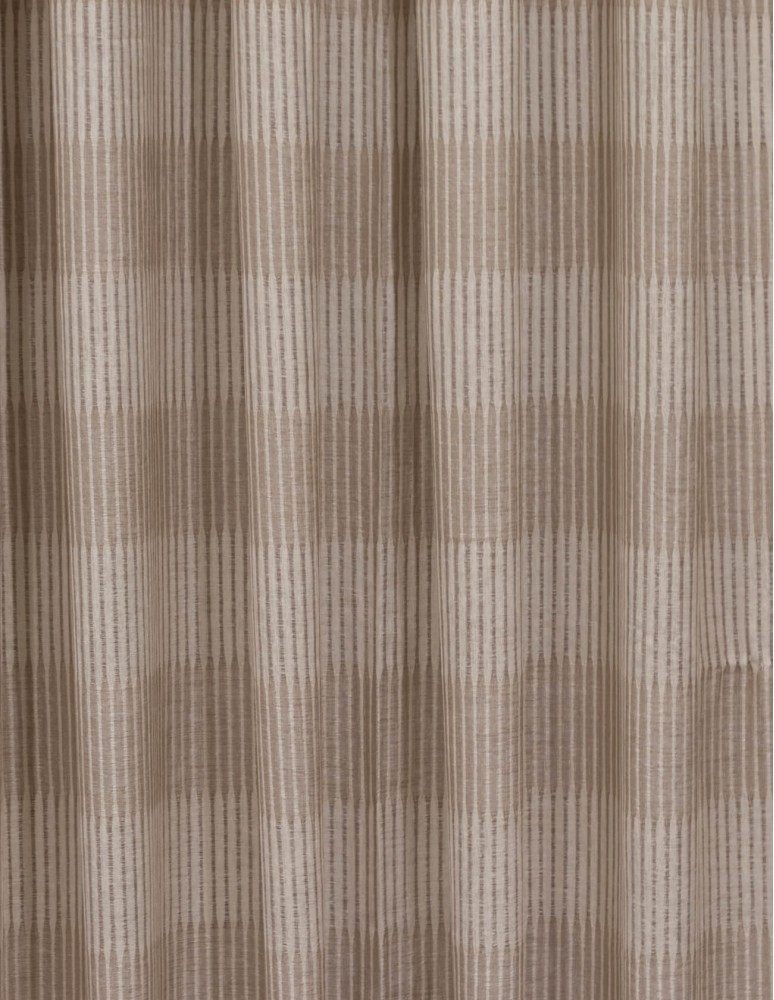 Έτοιμη ραμμένη κουρτίνα με κρίκους (270x280)- Γάζα Ζακάρ ντεγκραντέ μπεζ ημιδιάφανη