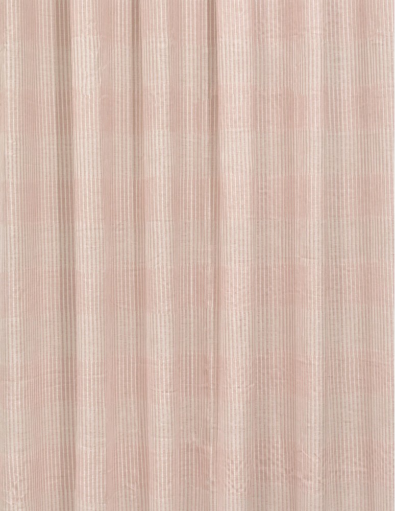 Έτοιμη ραμμένη κουρτίνα με κρίκους (270x280)- Γάζα Ζακάρ ντεγκραντέ ροζ ημιδιάφανη