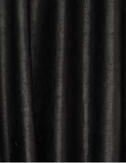 Έτοιμη ραμμένη κουρτίνα με κρίκους (280x280)- Βαρύ ζακάρ μονόχρωμο μαύρο αδιάφανο