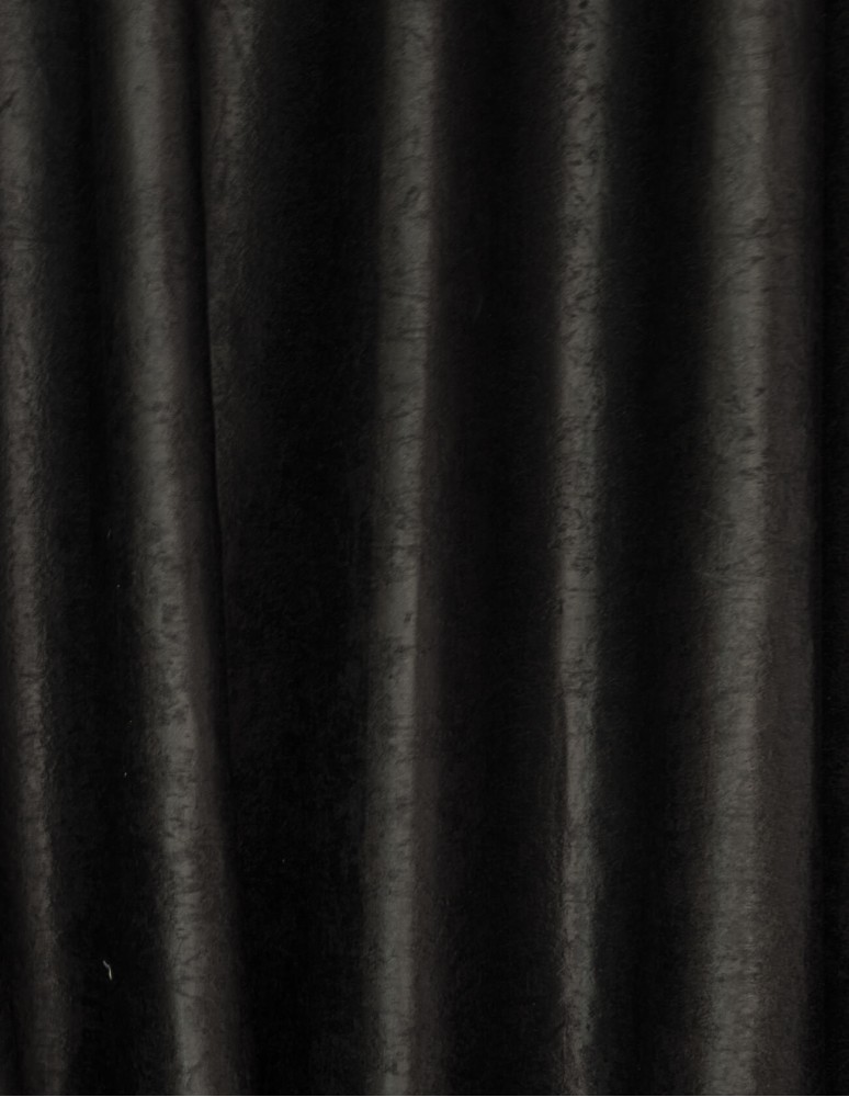 Έτοιμη ραμμένη κουρτίνα με κρίκους (280x280)- Βαρύ ζακάρ μονόχρωμο μαύρο αδιάφανο