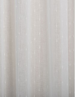 Έτοιμη ραμμένη κουρτίνα με κρίκους (280x280) - Ημίλινη γάζα λευκή ημιδιάφανη