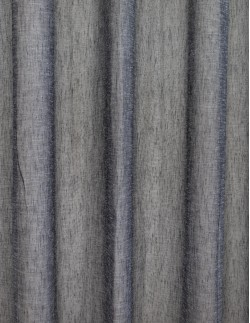 Έτοιμη ραμμένη κουρτίνα με κρίκους (280x280)- Ημίλινη γάζα μονόχρωμη γκρι ημιδιάφανη