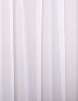 Έτοιμη ραμμένη κουρτίνα με κρίκους (300x280)-  Γάζα μονόχρωμη λευκή ημιδιάφανη