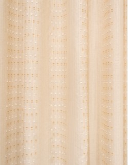 Έτοιμη ραμμένη κουρτίνα με κρίκους (300x280)- Γάζα μπεζ με σχέδιο ημιδιάφανη