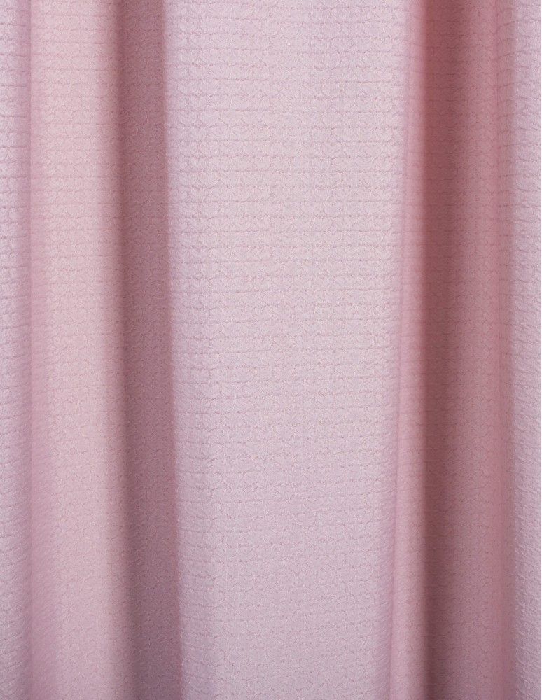 Έτοιμη ραμμένη κουρτίνα με τρέσα (200x280) - Ζακάρ ροζ μονόχρωμη αδιάφανη
