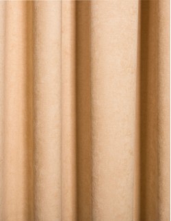 Έτοιμη ραμμένη κουρτίνα με τρέσα (200x290) - Velour Suet χρυσό ανοιχτό αδιάφανη με ειδική τρέσα διπλής τοποθέτησης