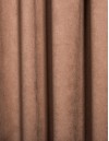 Έτοιμη ραμμένη κουρτίνα με τρέσα (200x290) - Velour Suet καφέ αδιάφανη με ειδική τρέσα διπλής τοποθέτησης