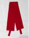 Έτοιμη ραμμένη κουρτίνα με τρέσα (200x290) - Velour Suet κόκκινη αδιάφανη με ειδική τρέσα διπλής τοποθέτησης