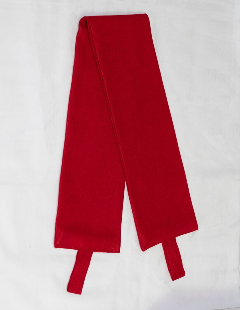 Έτοιμη ραμμένη κουρτίνα με τρέσα (200x290) - Velour Suet κόκκινη αδιάφανη με ειδική τρέσα διπλής τοποθέτησης