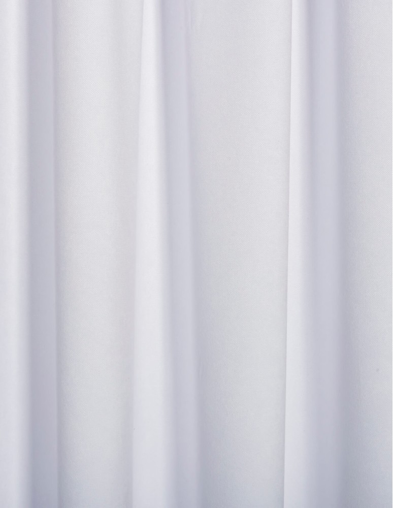 Έτοιμη ραμμένη κουρτίνα με τρέσα (200x290) - Velour Suet λευκή αδιάφανη με ειδική τρέσα διπλής τοποθέτησης