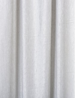 Έτοιμη ραμμένη κουρτίνα με τρέσα (200x290) - Ζακάρ μονόχρωμη γκρι ανοιχτή αδιάφανη