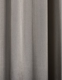 Έτοιμη ραμμένη κουρτίνα με τρέσα (200x300) - Ταφτάς Ζακάρ γκρι- λαδί μονόχρωμη αδιάφανη