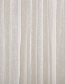 Έτοιμη ραμμένη κουρτίνα με τρέσα (280x280) - Ζέρσεϊ μονόχρωμη εκρού ημιδιάφανη