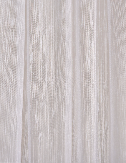 Έτοιμη ραμμένη κουρτίνα με τρέσα (280x280) - Ζέρσεϊ μονόχρωμη λευκή ημιδιάφανη
