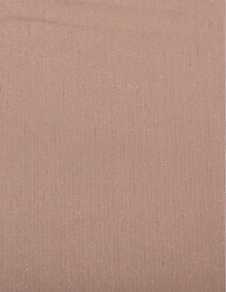 Έτοιμη ραμμένη κουρτίνα με τρέσα (280x280) - Ζέρσεϊ μονόχρωμη μόκα ημιδιάφανη