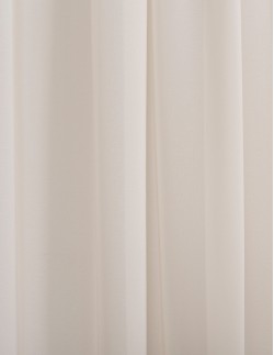 Έτοιμη ραμμένη κουρτίνα με τρέσα (280x280)- Ζορζέτα κρεπ εκρού μονόχρωμη ημιδιάφανη